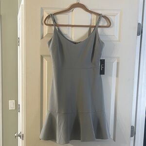 Lulu's Gray Elegant Mini Dress